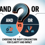 And vs Or Choosing the Right Conjunction for Clarity and Impact