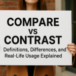Compare vs Contrast: Definitions, Differences, and Real-Life Usage Explained