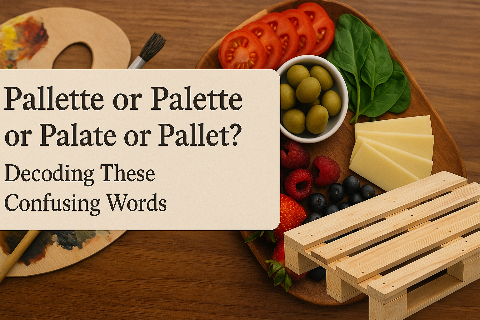 Pallette or Palette or Palate or Pallet? Decoding These Confusing Words