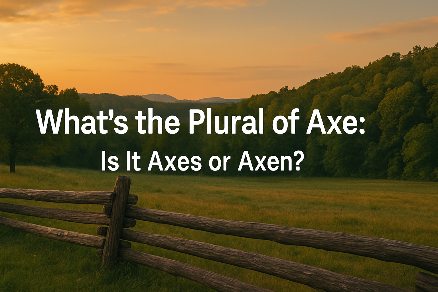 What’s the Plural of Axe: Is It Axes or Axen?