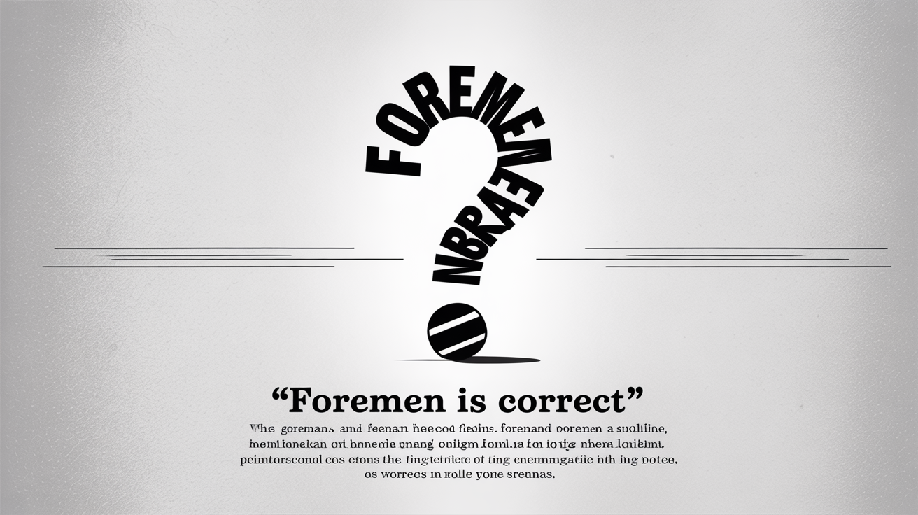 What’s the Plural of Foreman? Foremen or Foremans? Learn the Correct Form and Usage