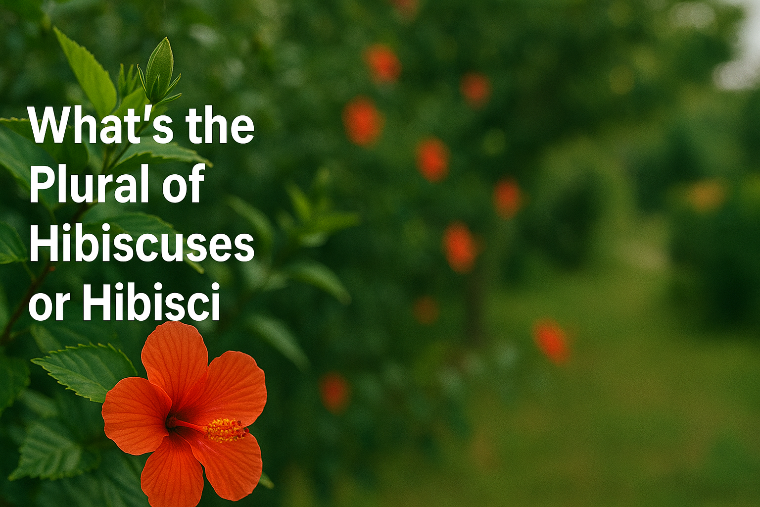 What’s the Plural of Hibiscus? Hibiscuses or Hibisci Explained Clearly
