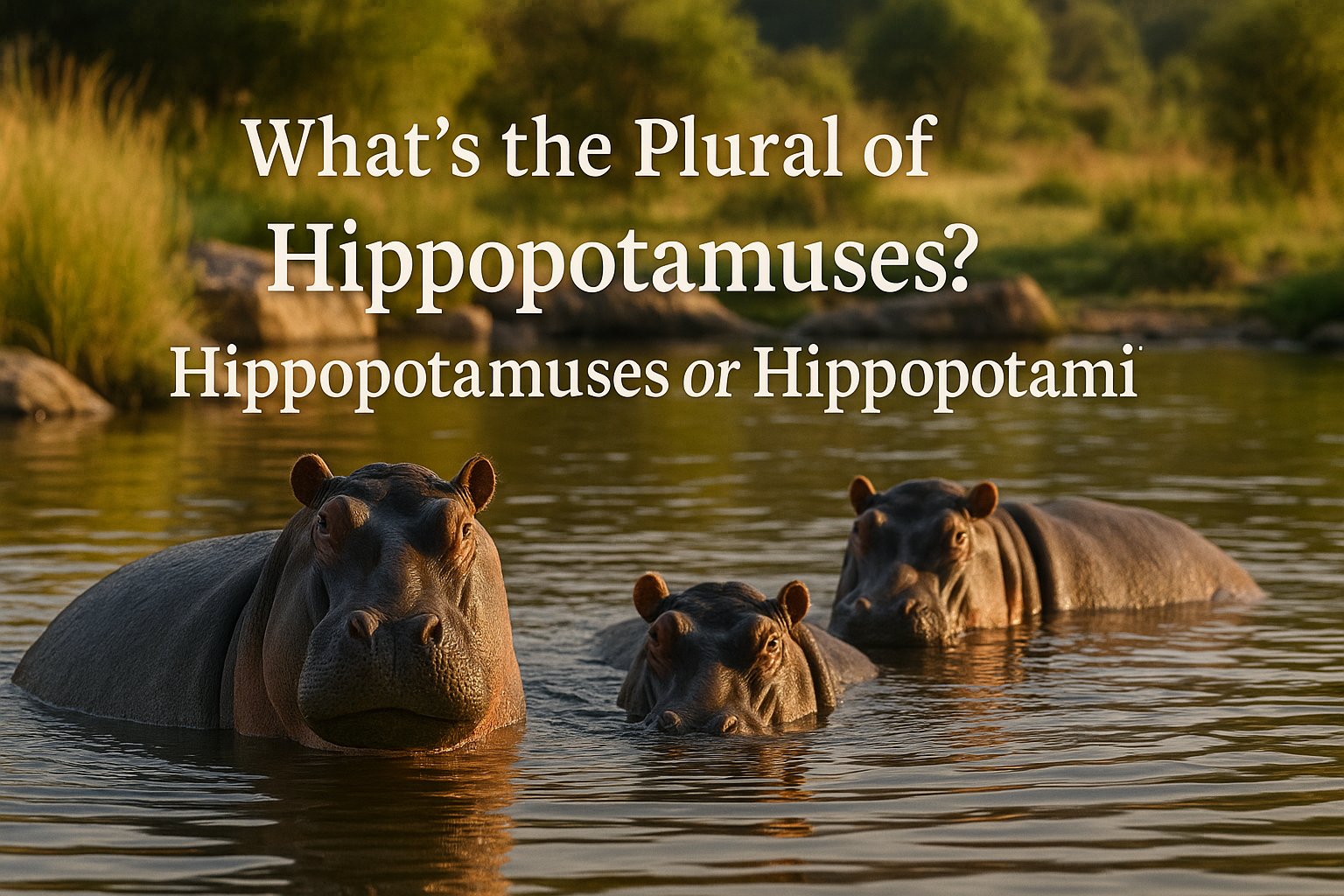 What's the Plural of Hippopotamus? Hippopotamuses or Hippopotami?
